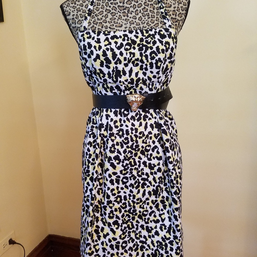 Michael Kors Leopard Print Halter Dress